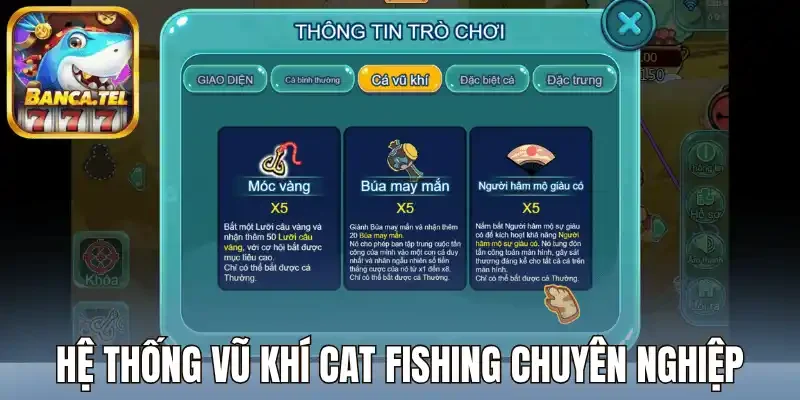 Hệ thống vũ khí cat fishing chuyên nghiệp