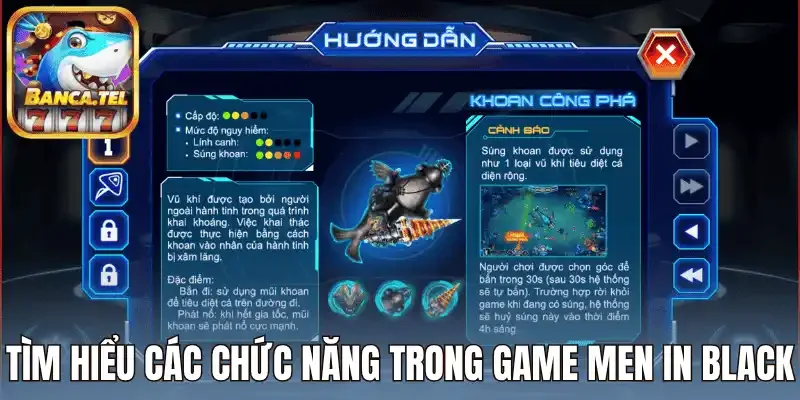 Tìm hiểu các chức năng trong game men in black